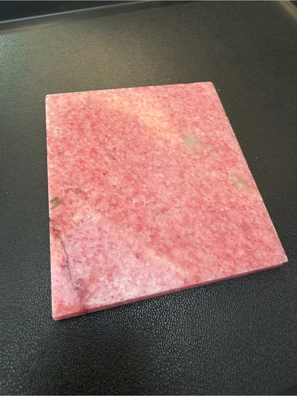 Beautiful new Thulite pink crystal slab stone decor
